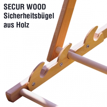 Deckchair Secur Klemmbügel aus Holz